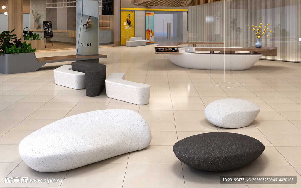 室内独特造型休闲石凳