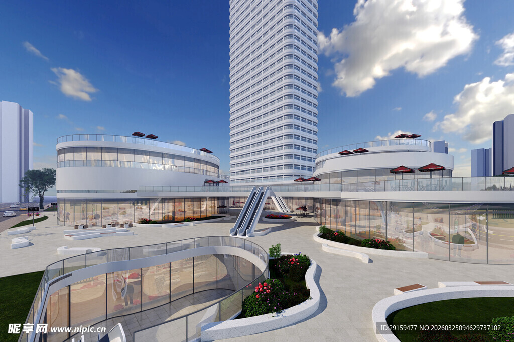 现代城市建筑群景观