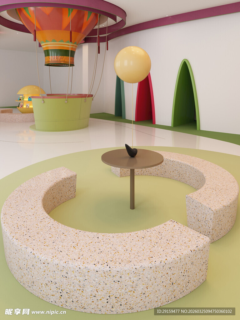 儿童室内游乐区温馨场景