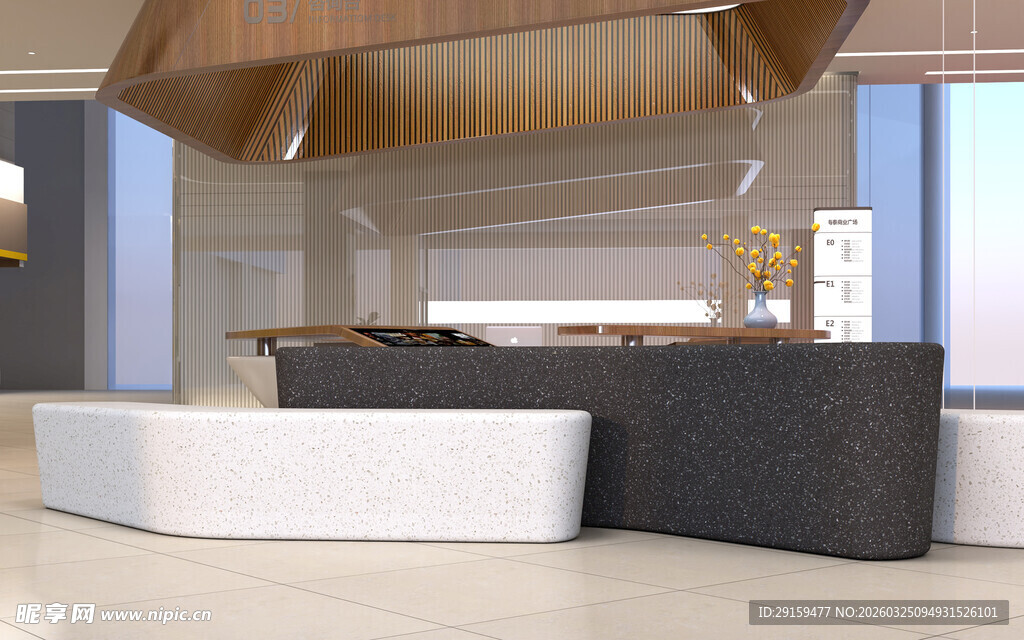 现代时尚接待大厅设计