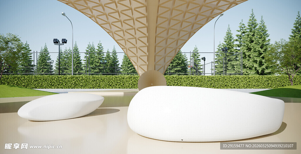 现代户外景观休憩空间