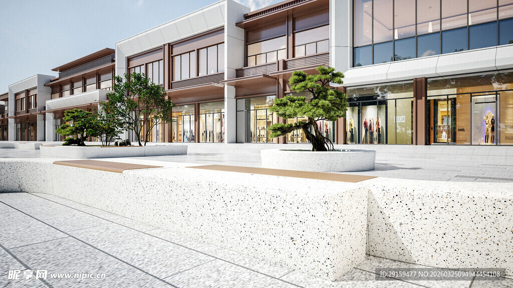现代风格商业街景观
