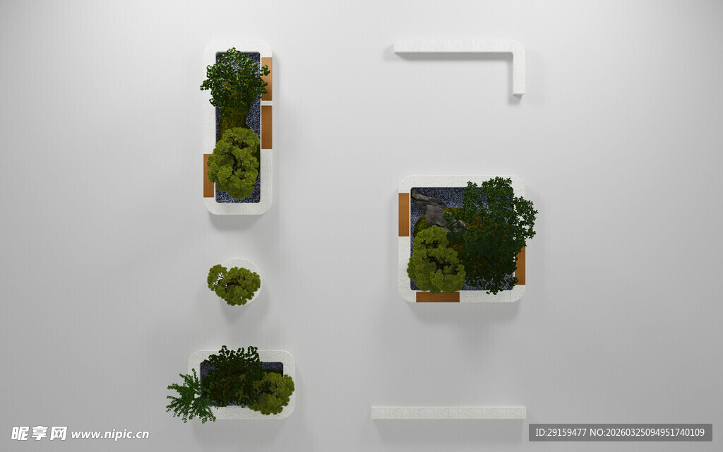 墙面绿植装饰艺术装置