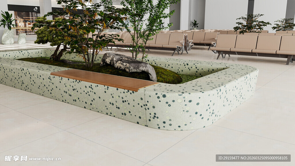 现代风格户外绿植景观区