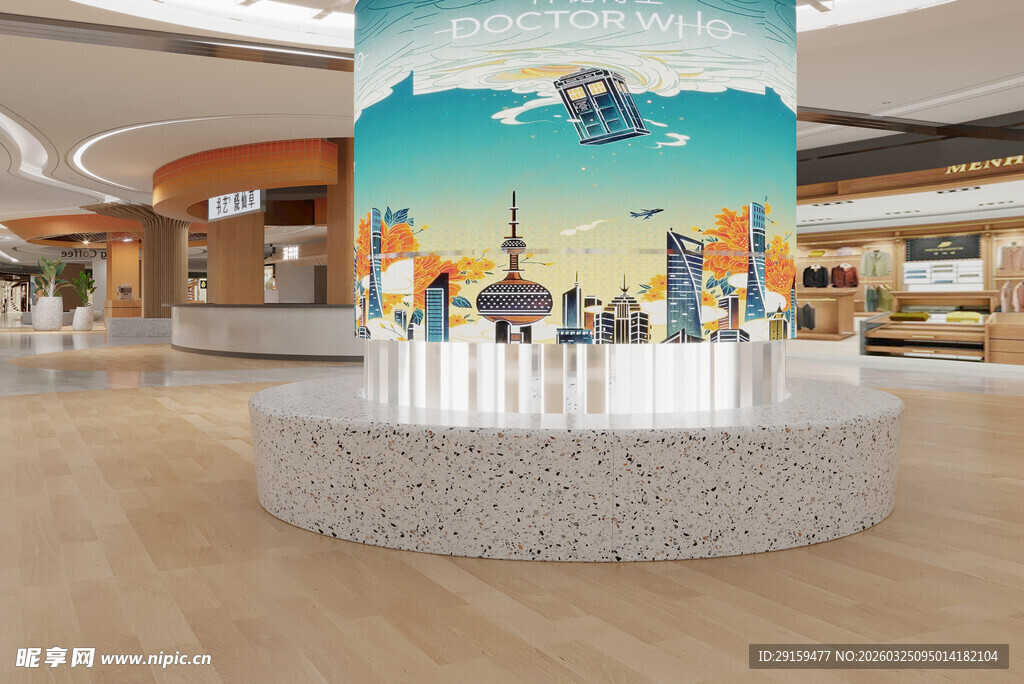 商场内的艺术装置展示