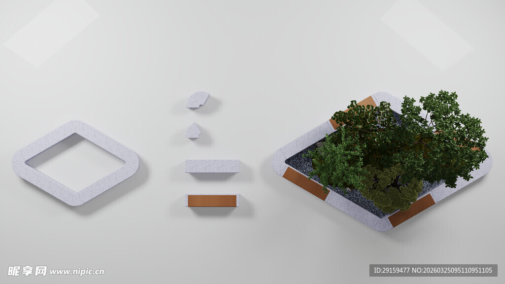 微型景观模型组件展示