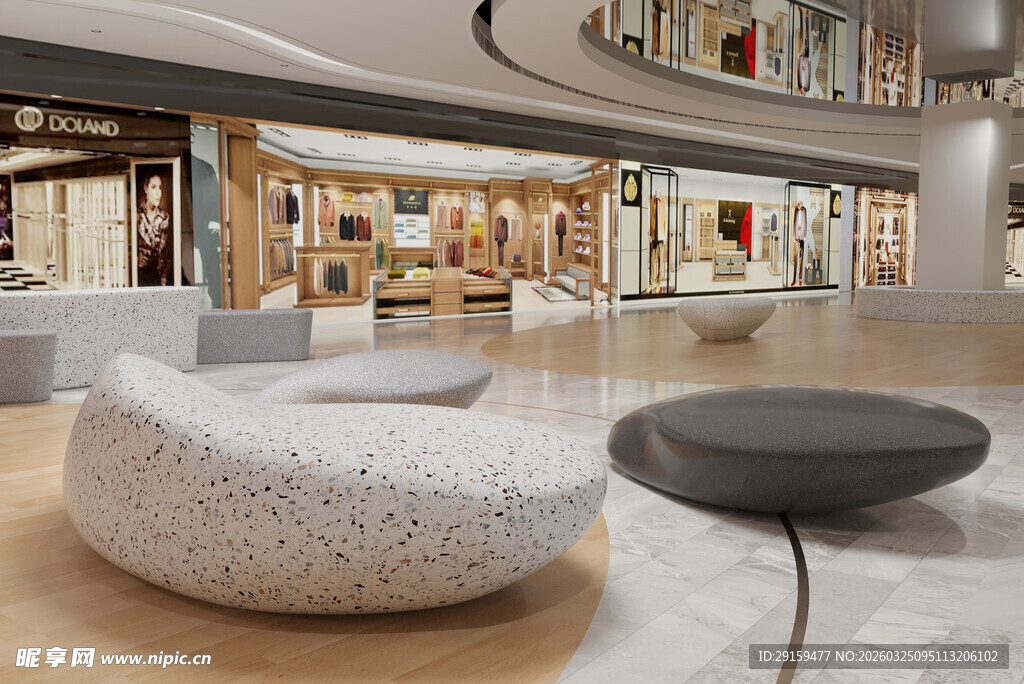 现代风格图书馆舒适阅读区