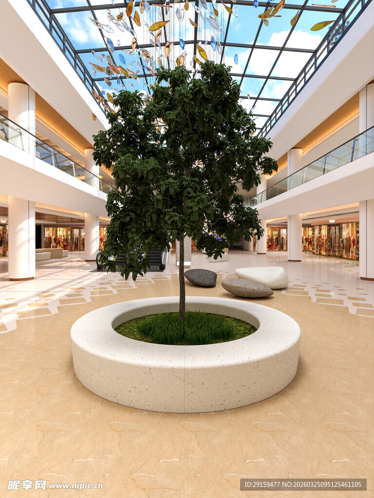 商场中庭绿植景观