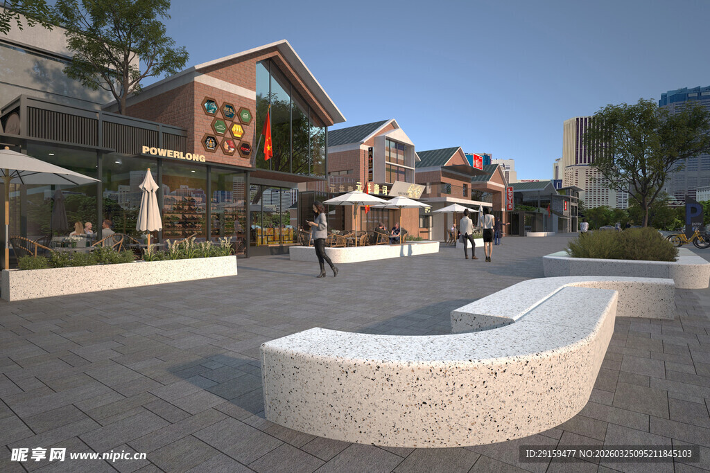 现代商业街广场景观