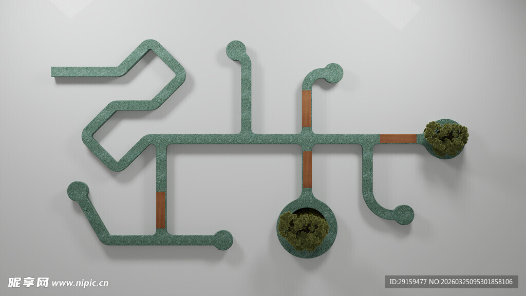 电路板图案与圆形元件