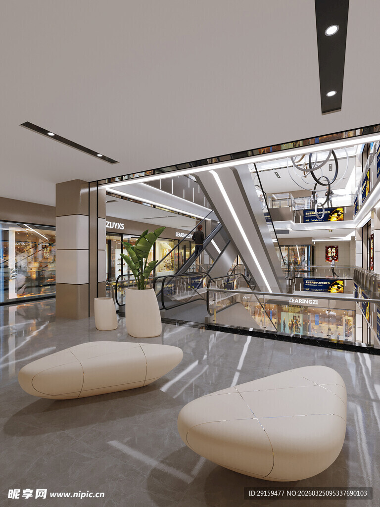 现代时尚室内公共休息空间
