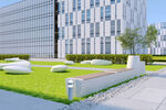 现代办公区户外休憩绿地