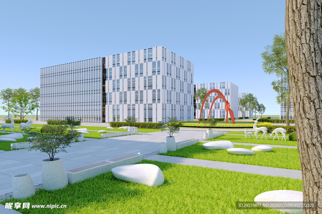 现代风格办公建筑景观