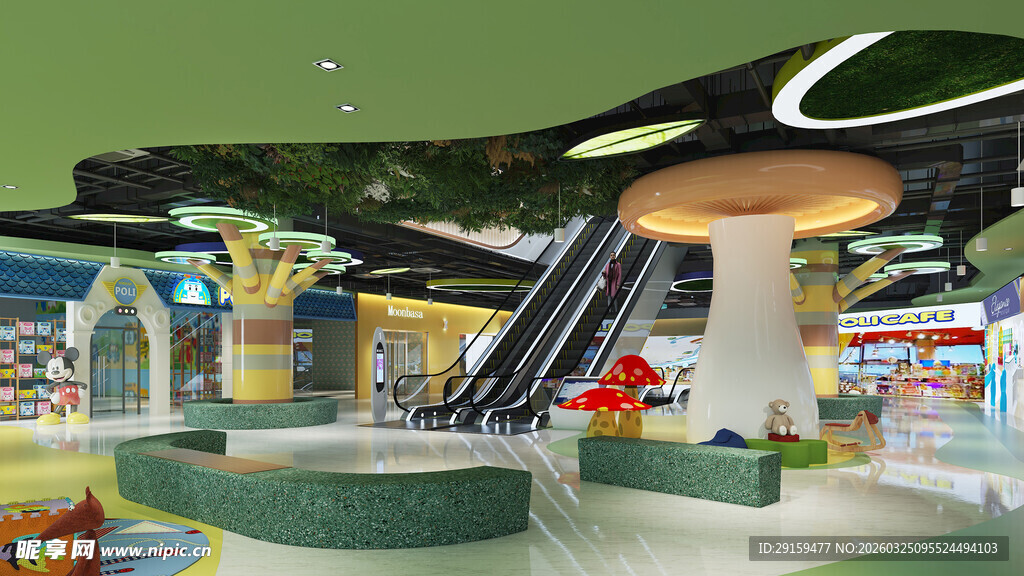 商场内的多彩休闲娱乐区域