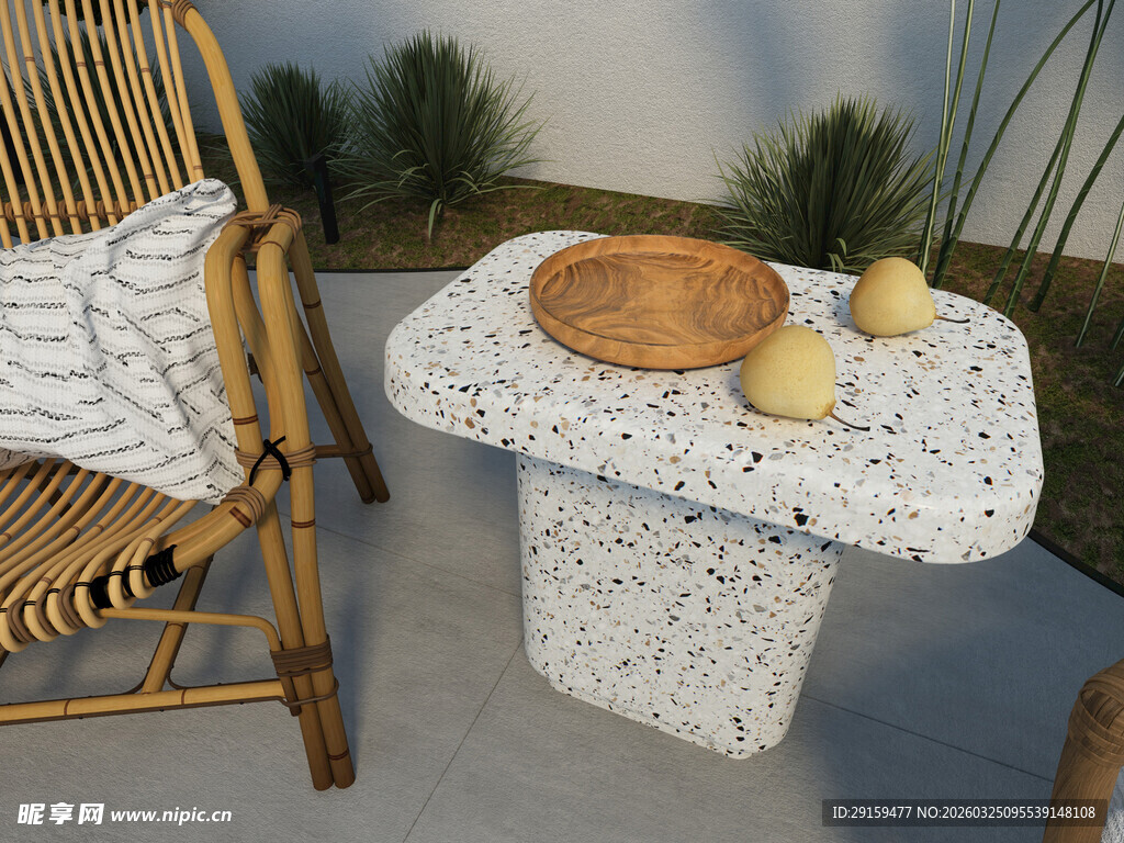 户外休闲小桌与装饰摆件