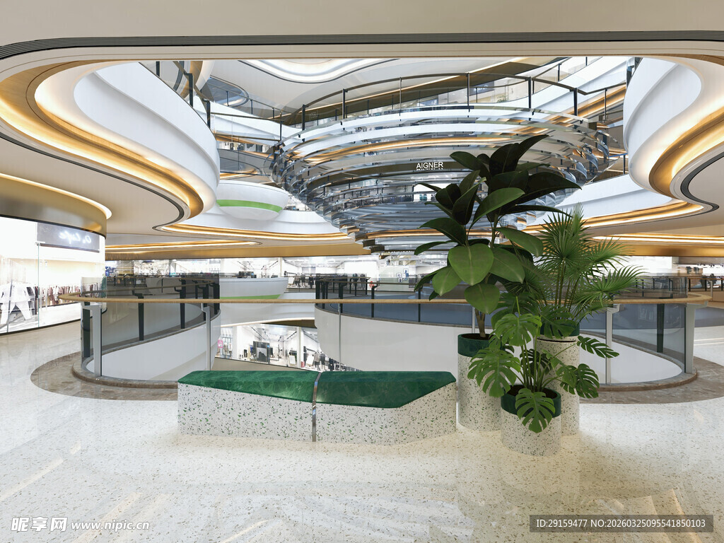 现代时尚室内空间场景