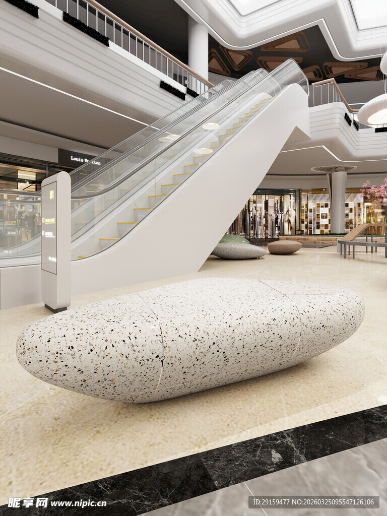 商场室内的艺术雕塑装饰