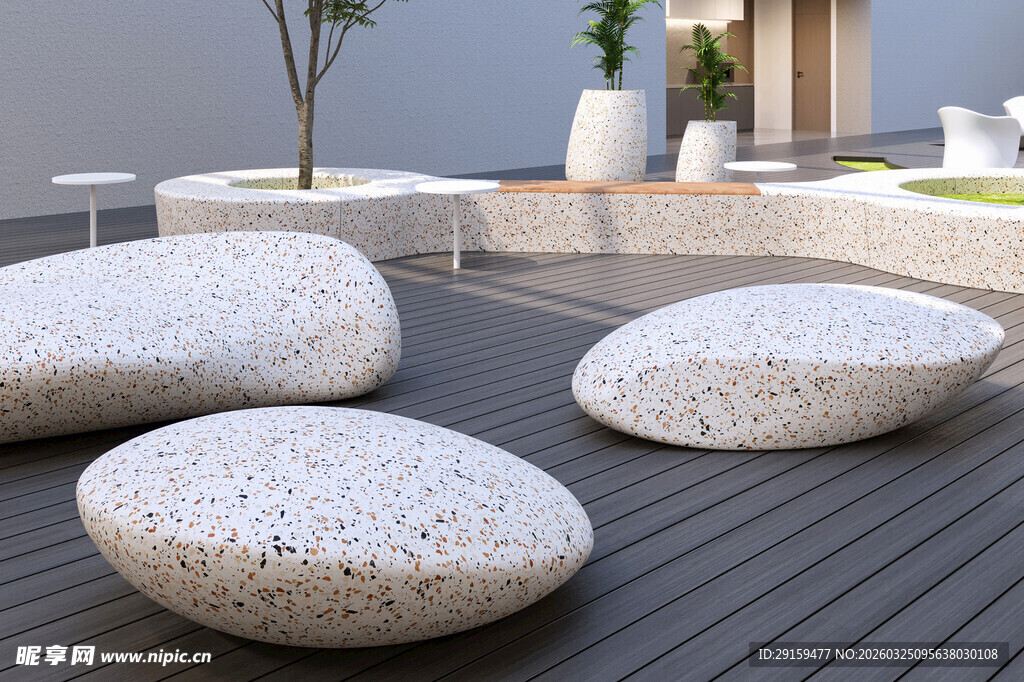 户外庭院鹅卵石装饰摆件