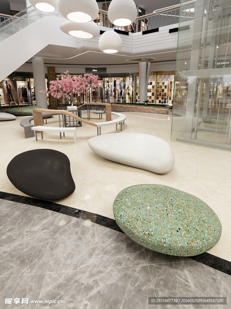 现代室内独特造型休闲石凳