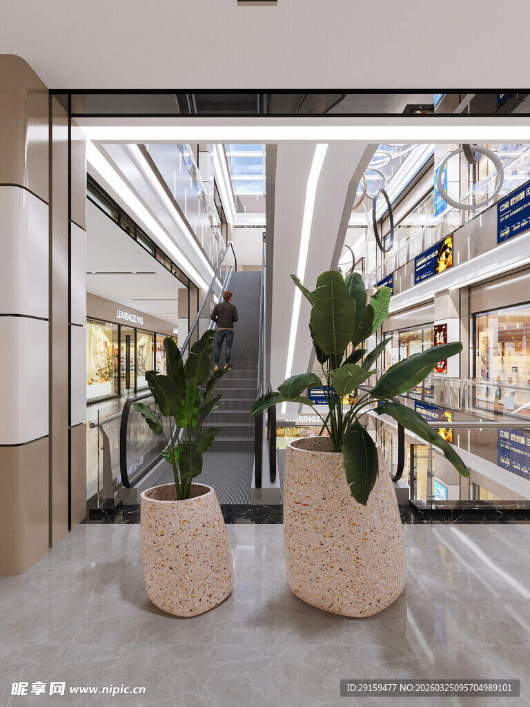 商场内景绿植装饰