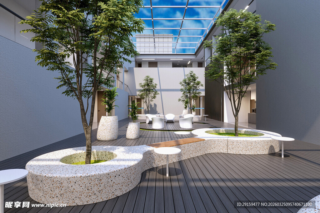 现代简约风庭院休闲空间