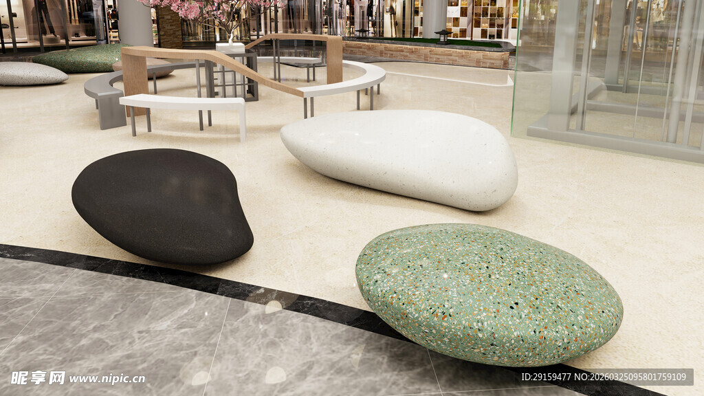 现代风格户外景观石摆件