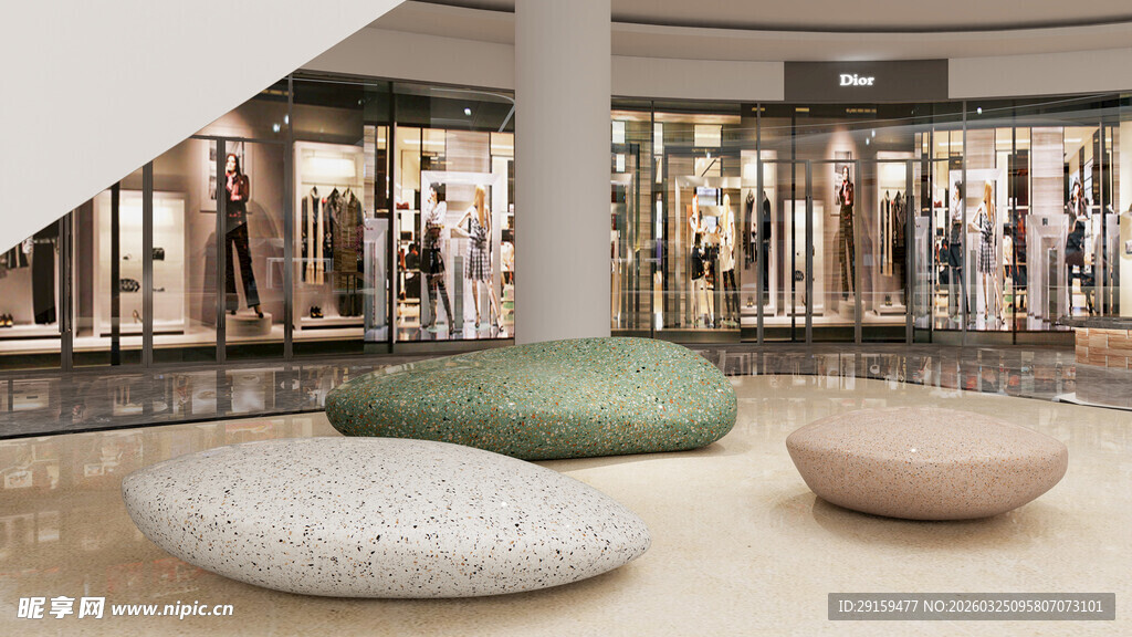 商场内的特色休闲座椅