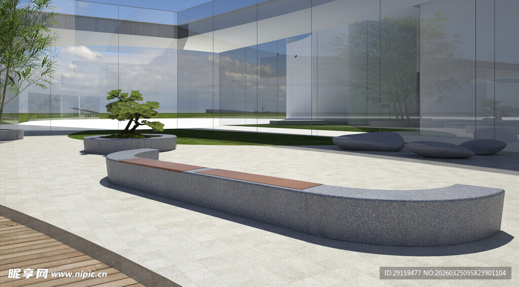 现代户外休闲景观平台