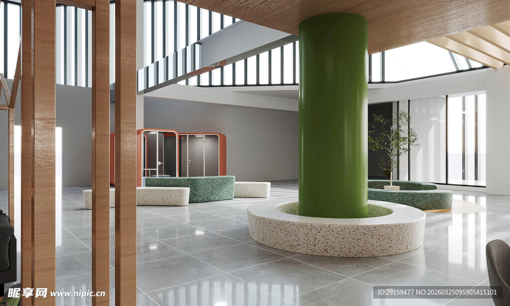 现代室内绿植装饰空间