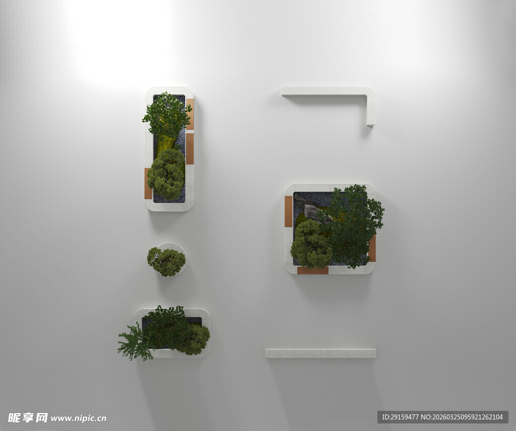 墙上绿植装饰架展示