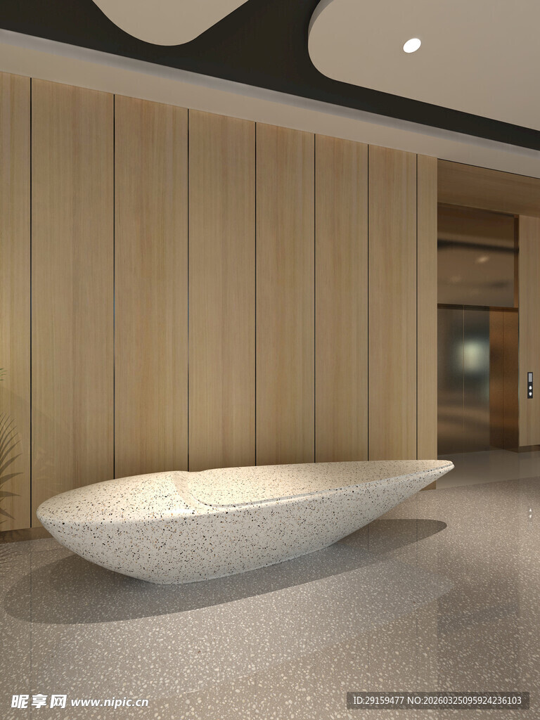 现代风格大厅中的独特坐具