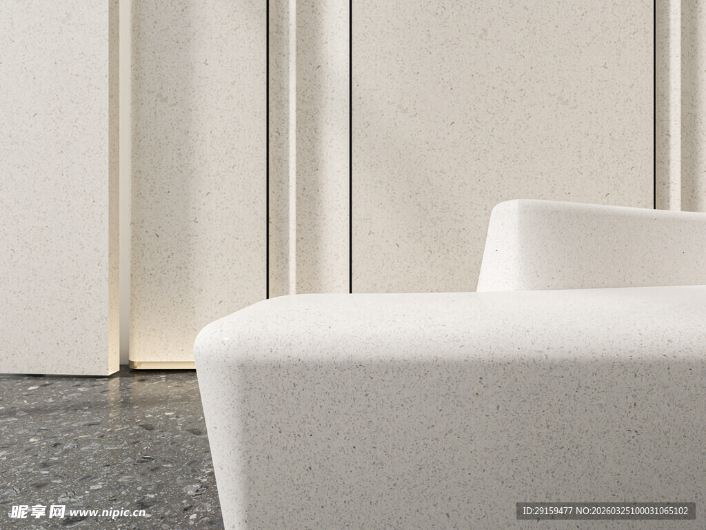 简约现代白色沙发室内一角