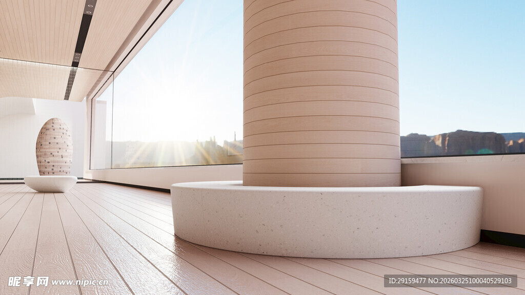 现代简约风格室内浴缸场景