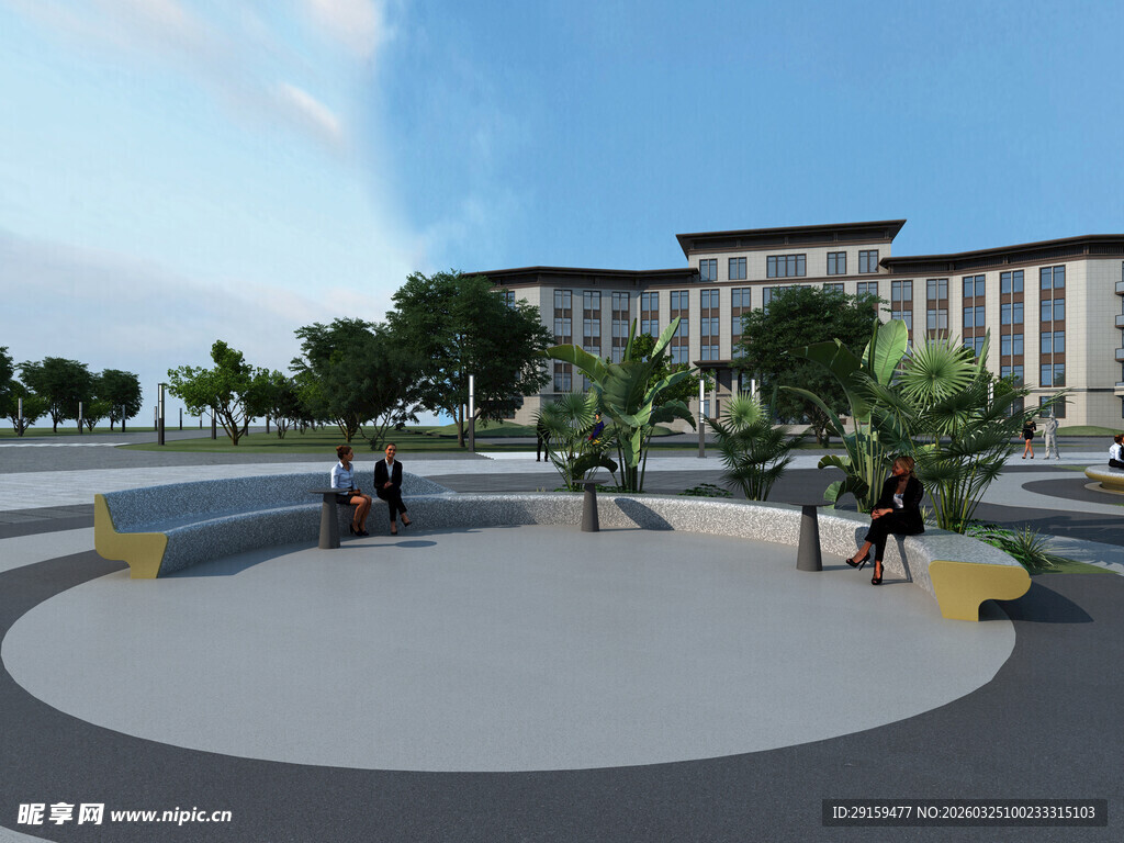 现代广场景观设计效果图