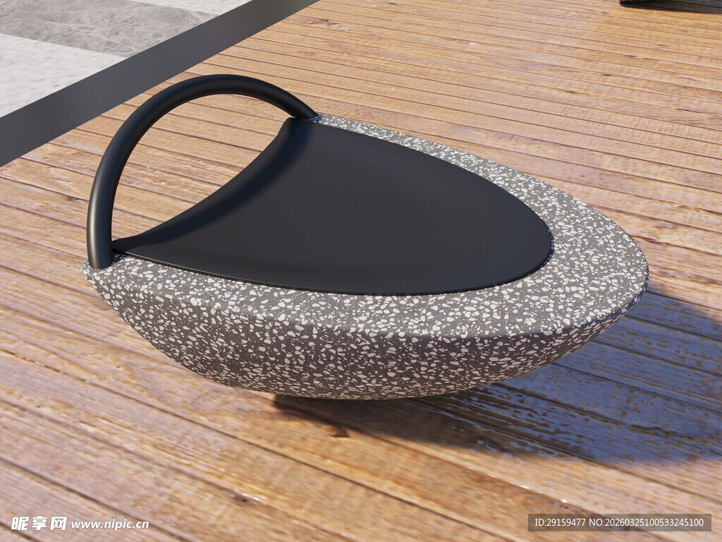 现代风格户外石质座椅