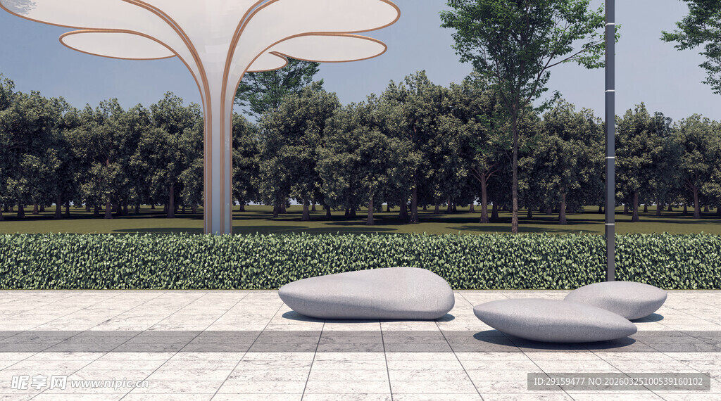 户外时尚休闲座椅景观