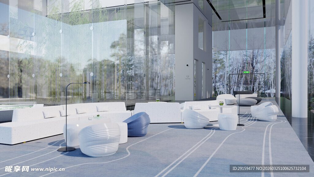 现代简约玻璃室内空间设计