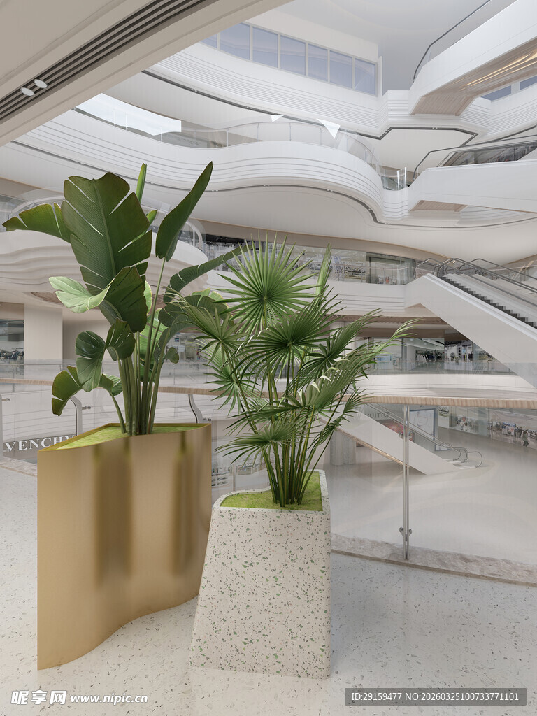 室内绿植装饰现代空间