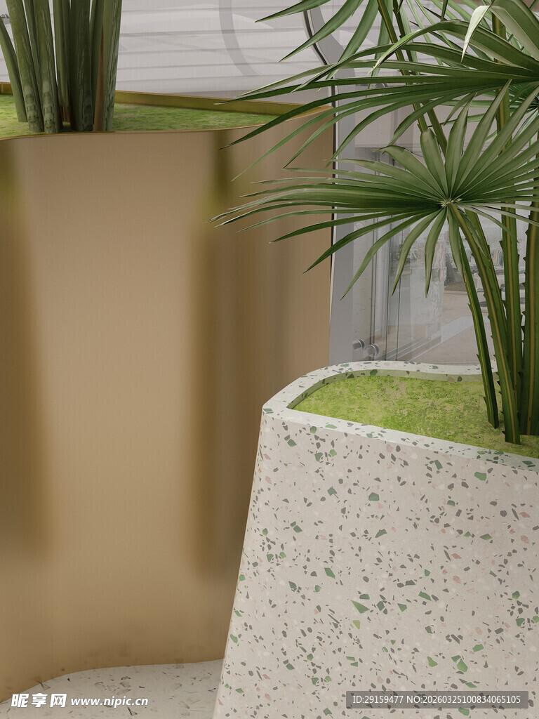 现代风格植物装饰花盆