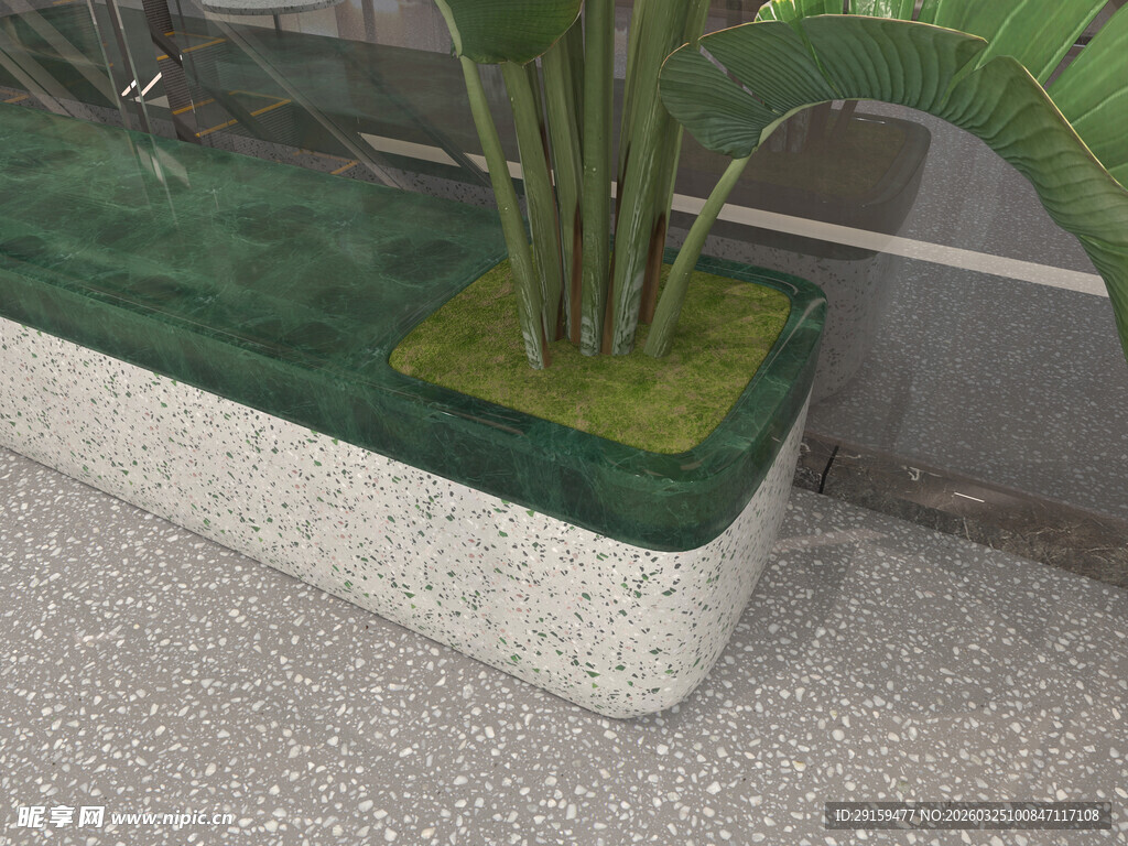 现代绿植景观花池设计