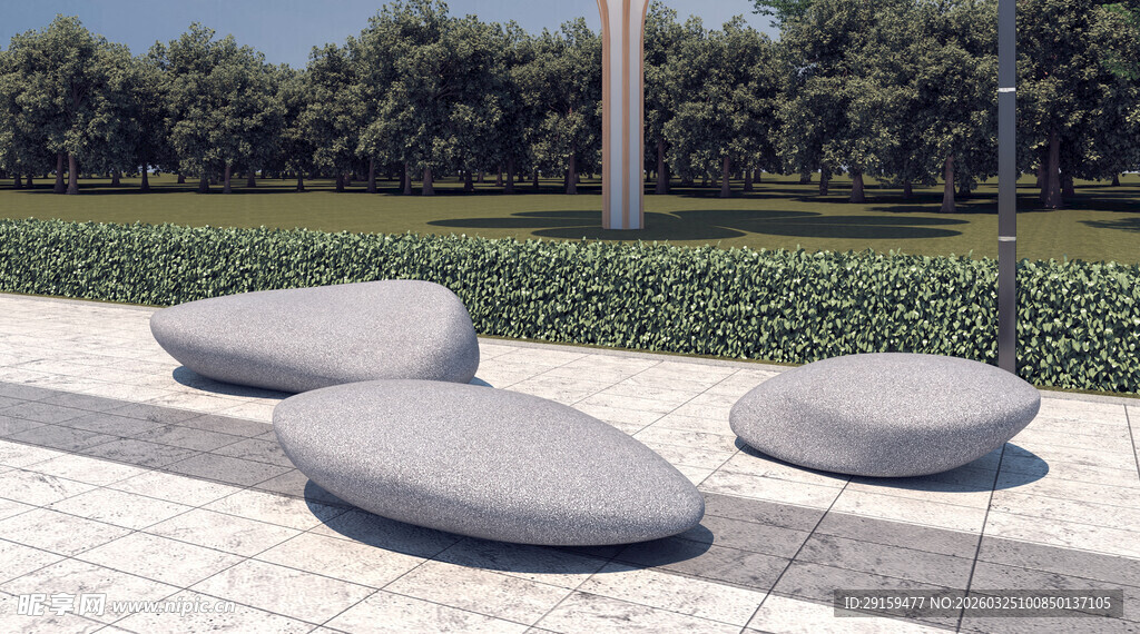 户外现代风格圆形休闲座椅