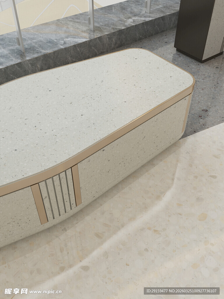 简约现代白色茶几