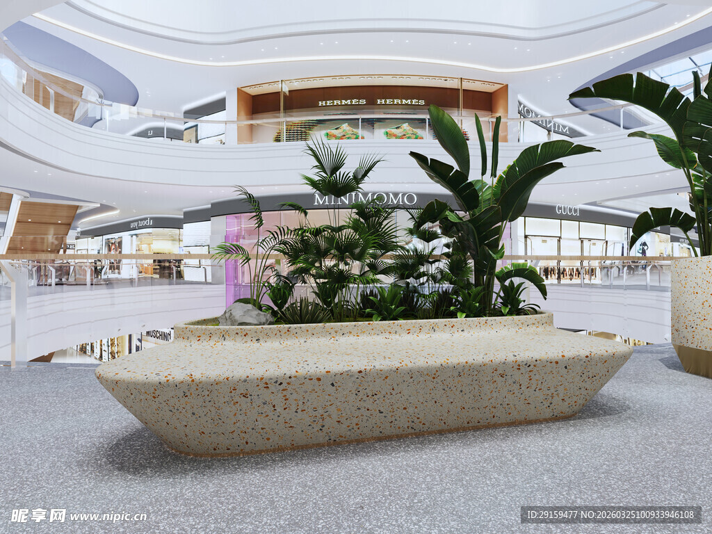 商场内的绿植景观装饰