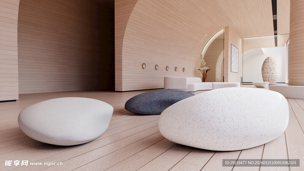 简约风室内圆形坐垫摆件