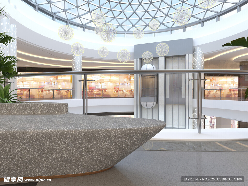 现代豪华大厅室内设计场景