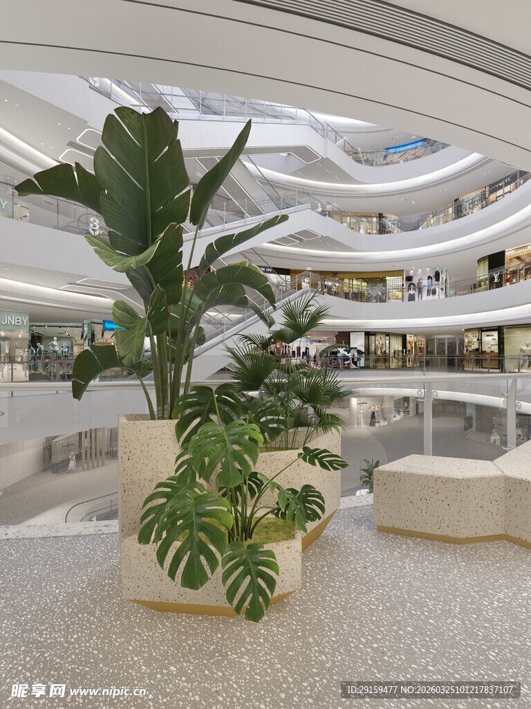 商场内的绿植景观布置