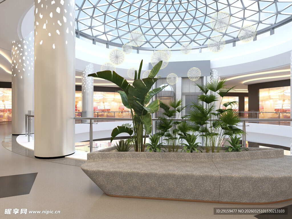 商场内的绿植景观设计