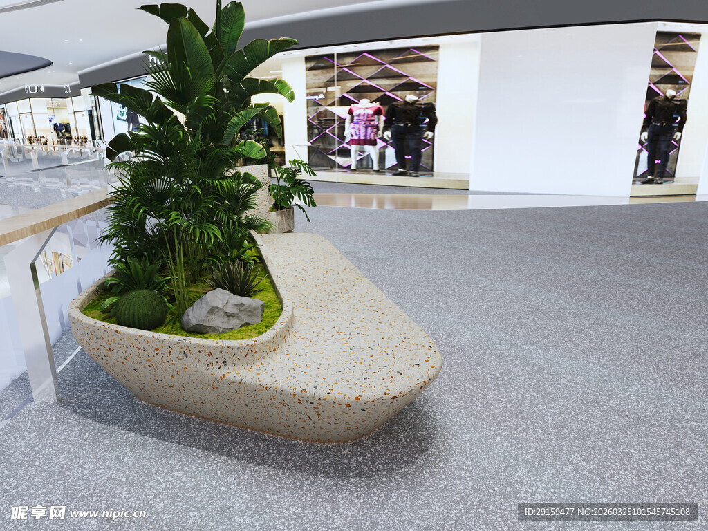 室内异形绿植景观座椅