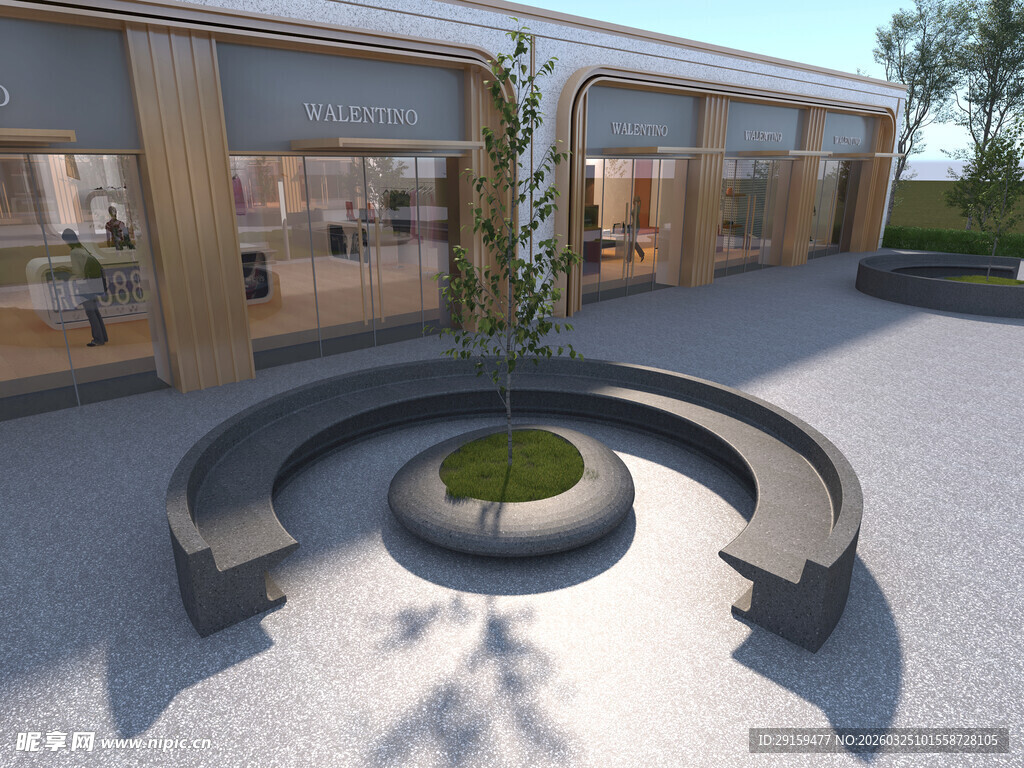 户外环形休憩区景观设计