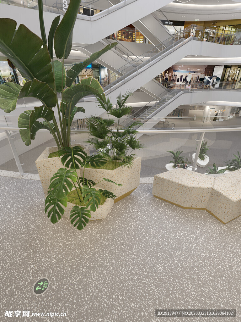 商场内绿植装饰景观